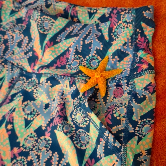Lilly Pulitzer Leggings-High Rise Barton Blue Star Gazing NWT Medium - Picture 13 of 14